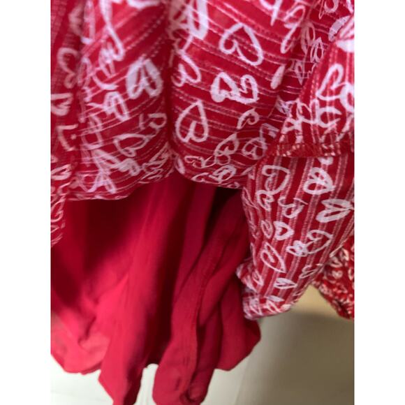 NWT Loft Red Blouse with Hearts Size 10 - Picture 4 of 9